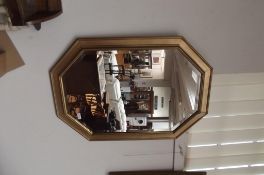Framed bevelled mirror