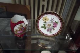 Limoge vase and cabinet plate