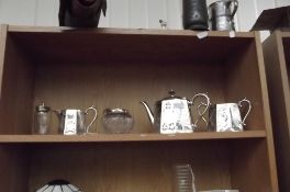 5 piece silver plated service set