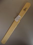 Ivory page turner with Coronet emblem