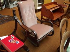 Wood framed rocking chair