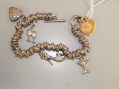Silver charm bracelet