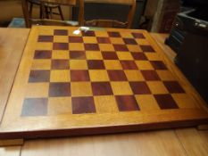 Solid oak chess board