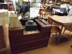 Oak drop well dressing table