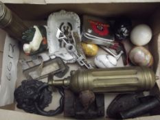 Box to include a brass fire extinguisher