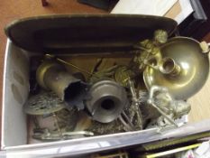 Large box of brass ware
