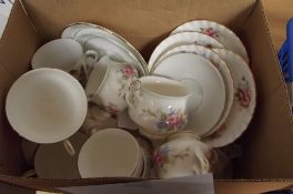 Box of ceramics to include Royal Albert part tea s