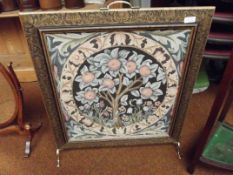 Fire screen inset with William Morris style 'Orang
