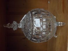 Heavy crystal lidded jar
