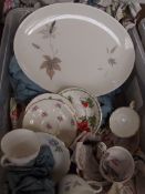 Box of ceramics to include Wedgewood and Doulton