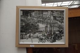 Signed pencil drawing