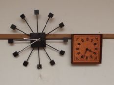 Two wall clocks