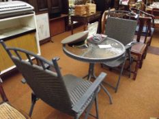 Garden table and two chairs