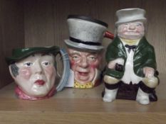3 Toby jugs