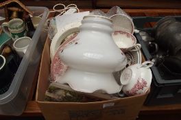 Box of glass and ceramics