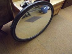 Edwardian oval bevelled mirror