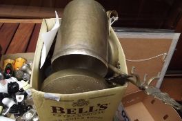 Large box of brass ware
