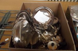 Large box of good quality plated ware