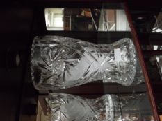 Heavy glass crystal vase
