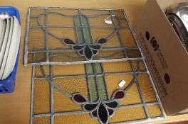 Two Art Deco lidded windows