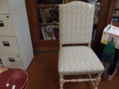 Contemporary limed upholstered chair