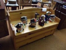 Pine bench storage seat