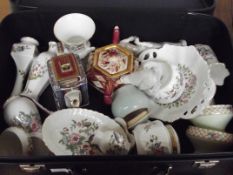 Suitcase of ceramics to include teapot