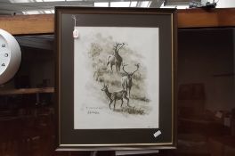Framed print of deer