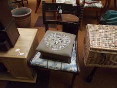 Edwardian chair and a footstool