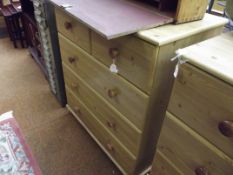 2 over 3 set of pine effect drawers.