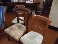 2 balloon back chairs and one other