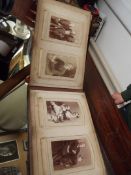 Victorian leather bound photo album