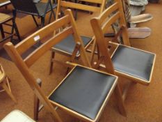 3 retro folding chairs