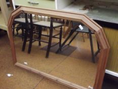 Pine over mantel mirror