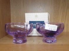 2 Caithness glass dishes
