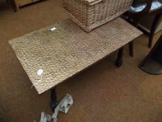 Copper top coffee table
