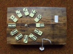 Dominos clock mounted on oak