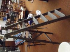 Pair of wooden stepladders