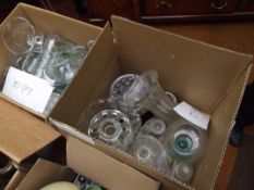 2 boxes of glassware