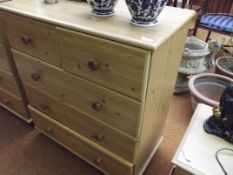 2 over 3 set of pine effect drawers.