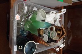 Box of glass and ceramics