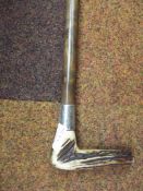 Silver mounted walking stick, Albert Works Waterfo