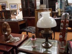 Oil lamp with a ceramic oil lamp