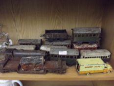 Dinky super toys truck and other carriages