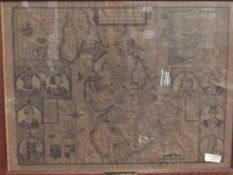 Old Lancashire map