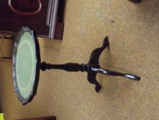 Small wine table with leather inset