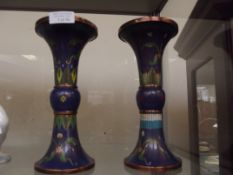 Pair of cloisonne vases