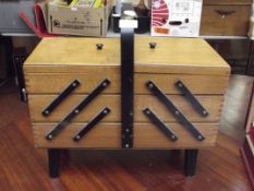 Cantilever sewing box