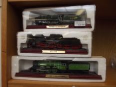 3 collectable model trains