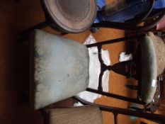 Victorian nursing chair on casters